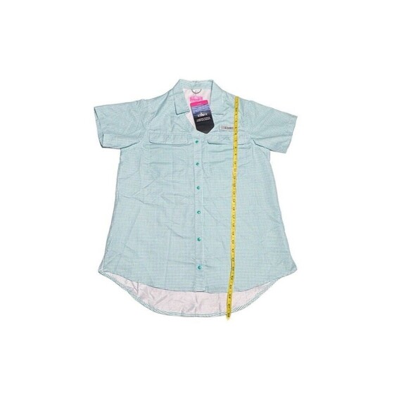 Habit Pike's Pier Fishing Shirt UPF 40+ Turquoise Check Ladies Medium MSRP 34.99 - Picture 3 of 13